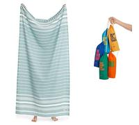 Luum® Telo mare 100x200 cm, asciugamano da sauna, asciugamano da yoga, asciugamano da spiaggia, asciugamano da viaggio, asciugamano turco, telo sportivo, da uomo, 100% cotone, Teal