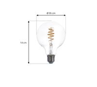 LUUMR Smart LED E27 G95 4,9W trasparente ZigBee Hue LUUMR