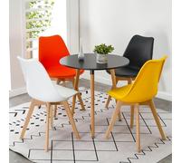 LUUYYI Moderno semplice tavolo rotondo e sedia set per reception, caffetteria, negozio di tè al latte, elegante combinazione di tavolo da pranzo per tempo libero, soluzione per mobili piccoli spazi (B