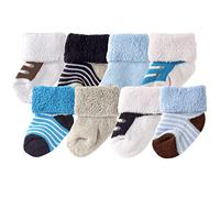 Luv Durable Friends 28013b bébé chaussettes jeunes Lot de 8 UNI et gemustert Taille : 0-6 mois