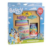 Luv Her Bluey Girls - Set di accessori da 20 pezzi con 3 fermagli, 4 fermagli a pressione, 5 elastici e 8 pony in spugna - Et 3+