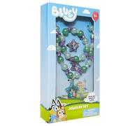 LUV HER Bluey - Set di gioielli da bambina, con collana, braccialetto e anello di perline, accessori da gioco, età 3+, 3 Piece Set, Plastica, Nessuna pietra preziosa