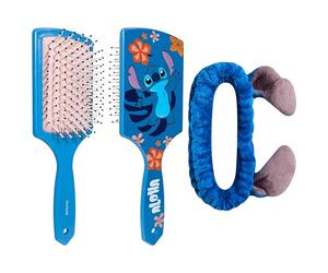 LUV HER Set di spazzole per capelli e fascia per capelli per ragazze - Caratteristiche The Stitch - Divertente kit per la cura della pelle - morbido ed elastico, taglia unica