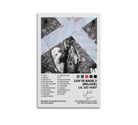Luv Is Rage 2 Lil Uzi Vert copertina album estetica edizione limitata autografato Rap Singer Music poster - Dormitorio camera da letto stampa artistica da parete su tela senza cornice 30,5 x 45,7 cm