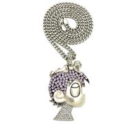 Luv Uzi Cristallo Strass Ciondolo Con 20 O 24 O 76.2cm Collana Vert Lil