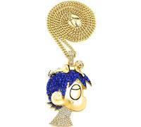 Luv Uzi Cristallo Strass Ciondolo Con 20 O 24 O 76.2cm Collana Vert Lil