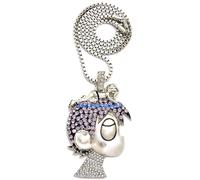 Luv Uzi Cristallo Strass Ciondolo Con 20 O 24 O 76.2cm Collana Vert Lil