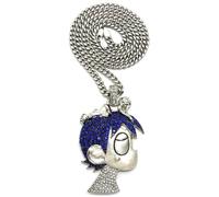 Luv Uzi Cristallo Strass Ciondolo Con 20 O 24 O 76.2cm Collana Vert Lil