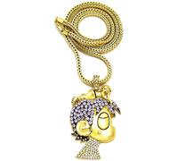 Luv Uzi Cristallo Strass Ciondolo Con 20 O 24 O 76.2cm Collana Vert Lil