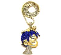 Luv Uzi Cristallo Strass Ciondolo Con 20 O 24 O 76.2cm Collana Vert Lil