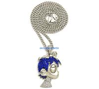 Luv Uzi Piccoli Collana Nuova Strass Ciondolo Con 61cm Catena Vert Lil