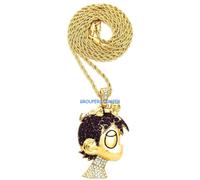 Luv Uzi Piccoli Collana Nuova Strass Ciondolo Con 61cm Catena Vert Lil