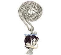 Luv Uzi Piccoli Collana Nuova Strass Ciondolo Con 61cm Catena Vert Lil