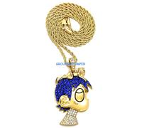 Luv Uzi Piccoli Collana Nuova Strass Ciondolo Con 61cm Catena Vert Lil