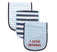 Luvable Friends 3 pezzi Burp panno con imbottitura in fibra per bambini Blue/Multi Taglia unica