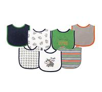 Luvable Friends 7 Piece Drooler bavaglini con retro impermeabile, Tough Guy
