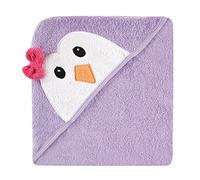 Luvable Friends Animal Face Hooded Towel, Purple Penguin by Luvable Friends