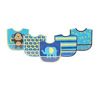 Luvable Friends Bavaglini impermeabili unisex in PEVA, scimmia blu, taglia unica