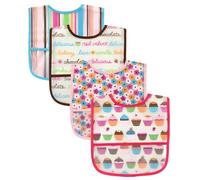 Luvable Friends Bavaglini unisex impermeabili in PEVA, Cupcake, taglia unica