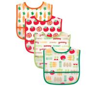 Luvable Friends Bavaglini unisex impermeabili in PEVA, taglia unica, colore: blu