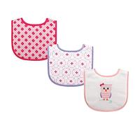 Luvable Friends Bavaglini unisex in cotone con imbottitura in fibra, gufo, taglia unica