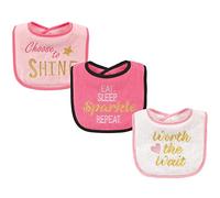 Luvable Friends Bavaglini unisex in cotone con imbottitura in fibra, Sparkle, taglia unica