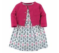 Luvable Friends Cardigan E Set Vestito, Ancore