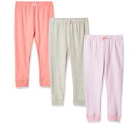 Luvable Friends - Pantaloni unisex in cotone per neonati, a righe, rosa chiaro e corallo, 3-6 mesi