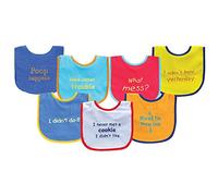 Luvable Friends Set di 7 bavaglini Drooler con retro impermeabile