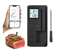 Luvan Termometro per carne wireless Bluetooth, Controllo doppio APP & base, IP67 impermeabile, Termometro digitale per BBQ, forno, affumicatore, friggitrice ad aria
