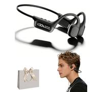 Luvant Bone Conduction Headphones - Open-Ear Wireless Bluetooth Headset, 360° Panoramic Audio, Lightweight & Sweat-Resistant, Built-in Mic, Long Battery Life, Ideal for Running, Cycling, Commute (#B)