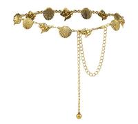 Luvatar - Cintura a catena in metallo alla moda per camicetta, abito e maglione.., Dorato - S97, Medium