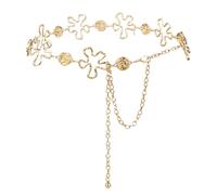 Luvatar - Cintura a catena in metallo alla moda per camicetta, abito e maglione.., Oro-T02, Medium