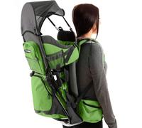 Luvdbaby Premium Baby Backpack Carrier for Hiking with Kids - Carry Your Child Ergonomically (Green/Grey)