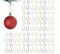 LUVDECO 80 pezzi Natale Ornamento Ganci Guaina Albero di Natale Decorazioni A forma di S Palla Appendini In metallo Ganci Natale Oro Argento Rosso Verde per Decorazioni Ornamento Casa Festa 50mm 30mm