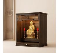 LUVEQLSIT Mobiletto Altare in Bambù per Casa, Mobile Porta Buddha con Cassetto, Mensola per Meditazione e Altare Spirituale, Stabile e Salvaspazio(71cm/27.9in)