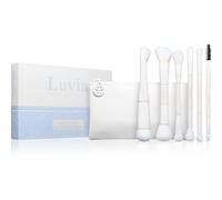 Luvia Cosmetics Duo Voyage set di pennelli da viaggio con trousse Blue Horizon 7 pz