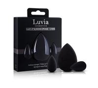 Luvia Set da 3 Beauty Blender per il trucco, di colore nero, spugnette estremamente morbide disponibili in 2 misure per una sfumatura del trucco perfetta ed omogenea
