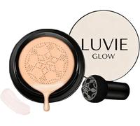 Luvie Glow Foundation Cushion, Mushroom Head Air Cushion Cc Cream per un trucco impeccabile, correttore idratante illuminante a lunga tenuta, uniformante per tutti i tipi di pelle (Ivory)