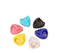 luvilly Supporto per plettro per chitarra in 6 colori, in plastica, con retro adesivo, comodo posizionamento per chitarre acustiche/basso/ukulele
