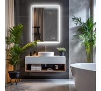 LUVODI illumina lo specchio del bagno con retroilluminazione a LED senza cornice dimmerabile antiappannamento bagno/doccia/specchio da barba