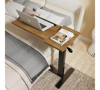 LUVODI Scrivania per laptop da comodino mobile sopra il letto regolabile in altezza con tavolino per divano con ruote nascoste