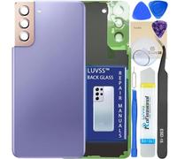 LUVSS Coperchio Copribatteria Scocca Vetro Posteriore Imposta per Samsung Galaxy S21+ Plus SM-G996B -Viola