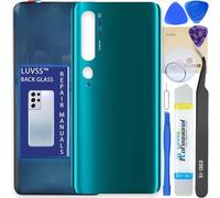 LUVSS Coperchio Copribatteria Scocca Vetro Posteriore Imposta per Xiaomi Mi Note 10 / PRO (Verde)