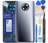 LUVSS Coperchio Copribatteria Scocca Vetro Posteriore Imposta per Xiaomi Poco F2 PRO (Grigio)