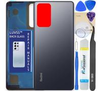 LUVSS Coperchio Copribatteria Scocca Vetro Posteriore Imposta per Xiaomi Redmi Note 10 PRO (Grigio)