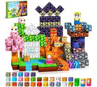 LUVTOY Costruzioni Magnetiche per Bambini - 150 Pezzi Costruzioni cubi magnetici per Bambini