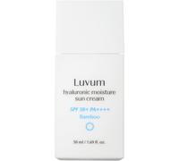 Luvum Bamboo Hyaluronic Moisture Suncream, Crema solare leggera per il viso, SPF 50+ PA++++