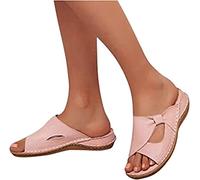 LUWAY Infradito Ortopedico Supporto per Arco da Donna Comfort Sandali Infradito da Passeggio Fascite Plantare Piedi Piatti Dolore al Tallone Correzione dell'alluce valgo,Rosa,US5/EU36