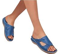 LUWAY Infradito Ortopedico Supporto per Arco da Donna Comfort Sandali Infradito da Passeggio Fascite Plantare Piedi Piatti Dolore al Tallone Correzione dell'alluce valgo,Blu,US6/EU37